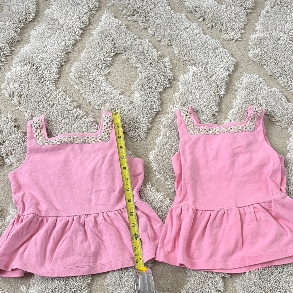 Janie and Jack Pink Sleeveless Tops